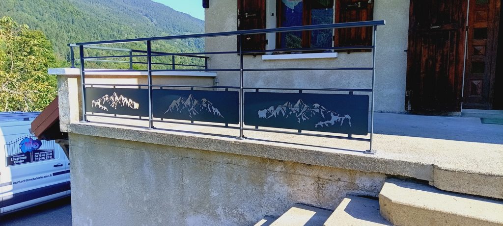 Garde corps motif Montagnes